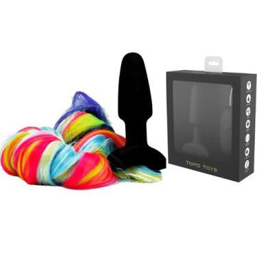 Imagem de Plug anal com cauda arco-íris em Silicone - TOPO TOYS - lovetoy