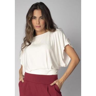 Imagem de Blusa Morcego Malha Bororo Branco - Amazonia Vital