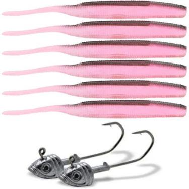 Imagem de Isca Soft Bait Maruri W182 6 Unid + 2 Anzol Jig Head, W182 cor 14
