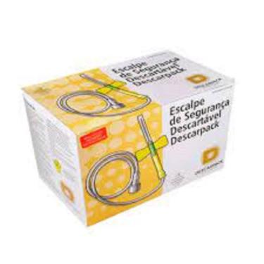 Imagem de ESCALPE c/ dispositivo 19G BRANCO LOCK DESCARPACK CX COM 100 UNIDADES