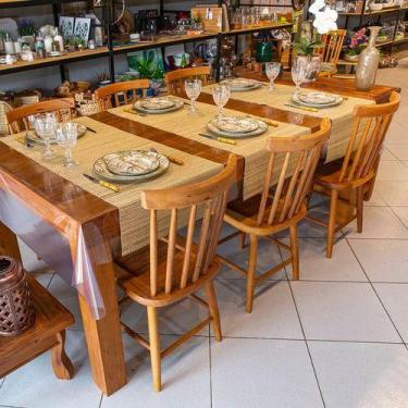 Imagem de Jogo 2 Passadeiras Mesa Em Junco 2mt X 30cm Caminho Mesa - Decore Fáci