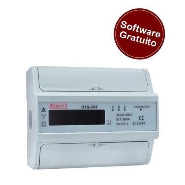 Imagem de Medidor de Energia (kWh) DTS353-TC Trifásico 220/380V - SIBRATEC, Para