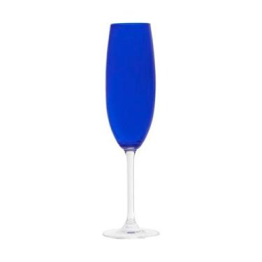 Imagem de Jogo de Taças 6 Un Champanhe Cristal Gastro Azul 220ml - Bohemia