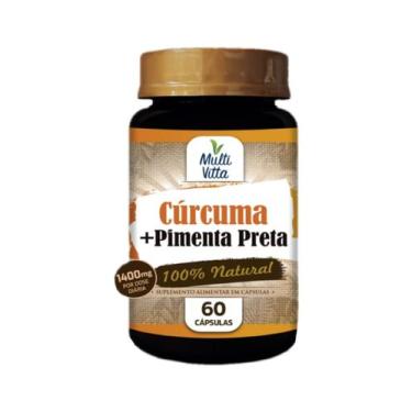 Imagem de Açafrão da Terra Cúrcuma com Pimenta Preta 1400mg 60cps Multivitta