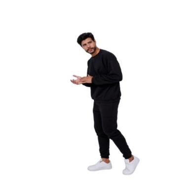 Imagem de Kit Conjunto Moletom Flanelado Gola Careca Básico Esportivo - Ast Stor