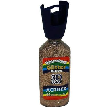Imagem de Tinta Dimensional Relevo 3D Glitter Champagne - ACRILEX