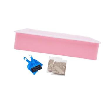 Imagem de EHJRE Caixa de luz para pintura em areia, mesa de luz sensorial com aparelhos de limpeza, kits de arte de desenho para meninas e meninos, Rosa