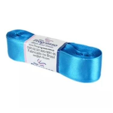 Imagem de Fita de Cetim Progresso 22mm nº5 - 10m Cor 213 Azul Turquesa - 01 unid