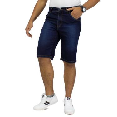 Imagem de Bermuda Jeans Masculina  - Almix, 44, Azul