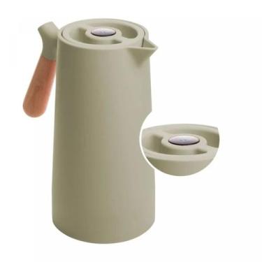 Imagem de Garrafa Térmica De Plástico Com Termômetro Menta Nórdica 1L - Wolff