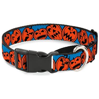Imagem de Buckle-Down MGC-W31012-S Jack-O'-Lanterns Coleira para cães azul martingale, pequena