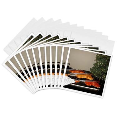 Imagem de Violinos e árvore de Natal - Cartões comemorativos, 15 x 15 cm, conjunto de 12 (gc_23651_2)