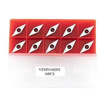 Imagem de Dirtech Insertos de Carboneto de Diamante Facas de Reposição Detalhadas com 2 Pontas Afiadas para Ferramentas de Torno de Torneamento de Madeira 32×10 Mm-30 ° Pontas de Inserção de Carboneto Vemn 1602