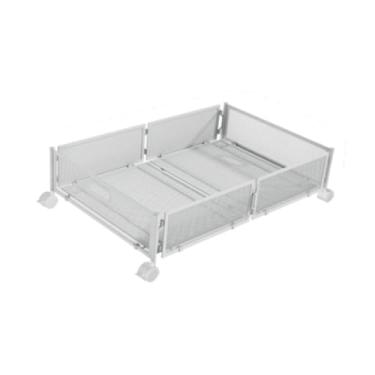 Imagem de Ｂｅｓｇａ Armazenamento sob a cama com rodas com alça Caixas de armazenamento de ferro resistente Fácil montagem Sapateira Recipientes para roupas Brinquedos, Branco 1pcs