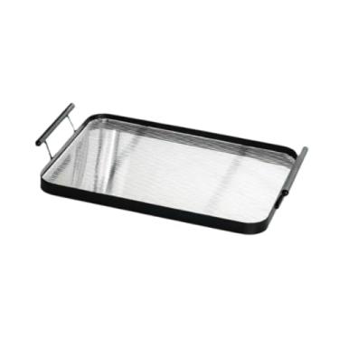 Imagem de WeiLaiKeQi Bandeja de servir bandeja acrílica armazenamento luz cozinha luxo bandeja chá frutas suporte copo chá para banquetes fazenda quarto buffet, L