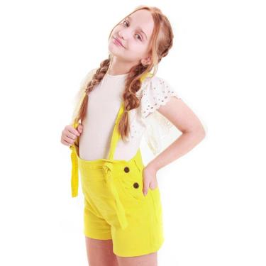 Imagem de Macacão Jardineira Sarja Infantil Menina-Feminino