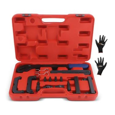 Imagem de maXpeedingrods Kit de ferramentas de sincronização do motor para VW para Audi 2.0, 2.4, 2.8, 3.0T, 3.2, 4.2, 5.2 Motor A4 A6 A6L A8 Q5 Q7 R8, T40133 T40070 303212 Conjunto de ferramentas de