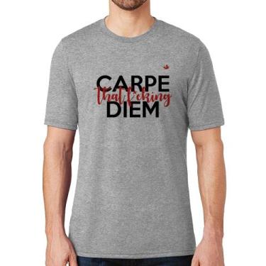 Imagem de Camiseta Carpe that fucking Diem - Foca na Moda, Cinza, G