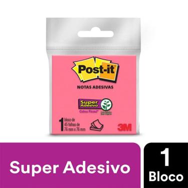 Imagem de Bloco Adesivo Post It 3M Rosa 76x76mm 45 Folhas