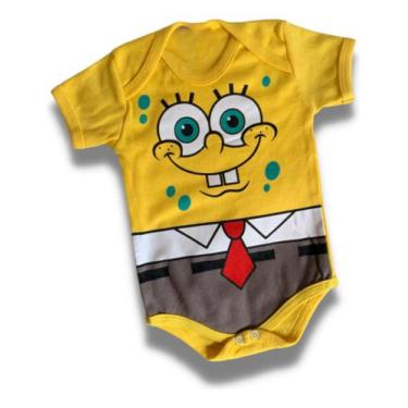 Imagem de Body Bob Esponja Bebê Fantasia Mesversário - YAS MANU BABY, Amarelo, P