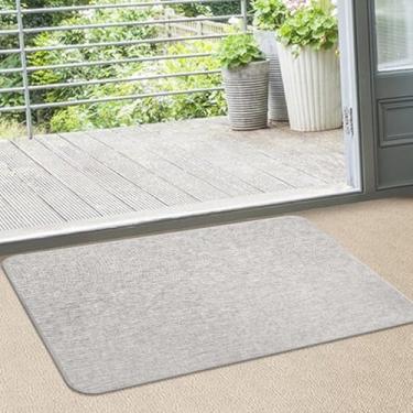 Imagem de 2 Tapete Antiderrapante Absorvente Limpa Fácil Ln 45x65 Vr (MARFIM bege claro areia)