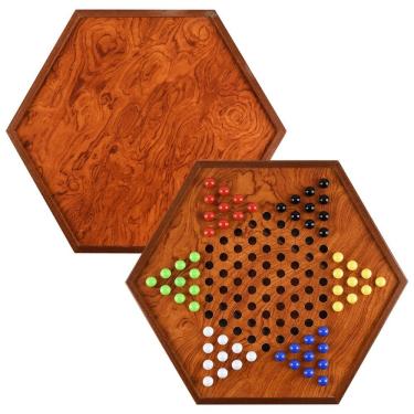 Imagem de Conjunto de jogo de tabuleiro de damas chinês SZYMWS 42cm com gavetas