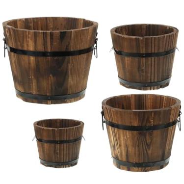 Imagem de Generic Plantadores de barril de balde de madeira, Style a