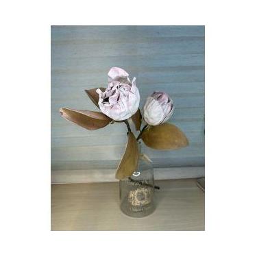 Imagem de Galho de Peonia  em EVA com duas flores 82 cm de altura total - winmax