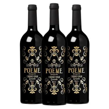 Imagem de Kit 3 Garrafas Vinho Tinto Poeme Cabernet/Syrah 750ml