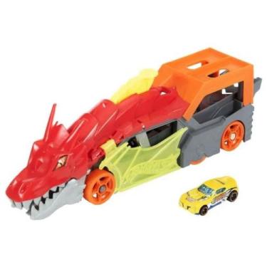 Imagem de Caminhão Hot Wheels City Reboque de Dragão - Mattel, Colorido, Reboque