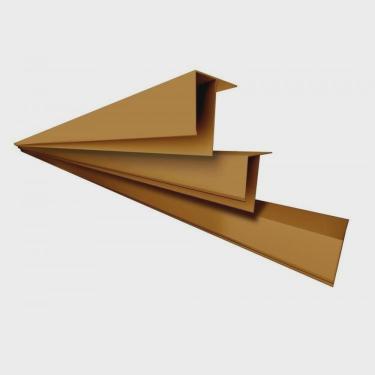 Imagem de Kit 5 Caixas com 45 M Perfil F Polifort 8mm X 3cm X 3,00m barra Mogno