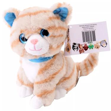 Imagem de Pelúcia Gato Sentado 22cm Laranja - brink+