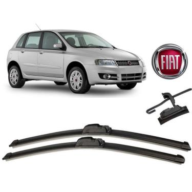 Imagem de Par De Palhetas para Limpador De Parabrisa Dianteiro Fiat Stilo ano 2002 2003 2004 2005 2006 2007 2008 2009 2010 2011