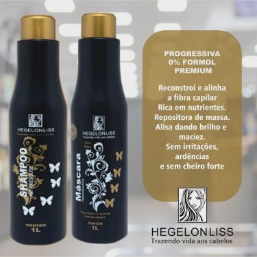Imagem de Progressiva Premium Sem Formol Helegon Liss com Argan 2 x 1 Litro
