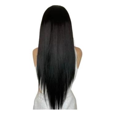 Imagem de Peruca Wig 75cm Lace Front Longa Lisa Natural Cabelo Feminino Humano A
