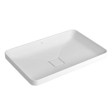 Imagem de Cuba Sobrepor Retangular 60cm Deca Slim Branco L.23060.17