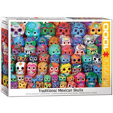 Imagem de EuroGraphics - Quebra-cabeças tradicionais do México Skulls, multicolorido, 1000 (6000-5316)