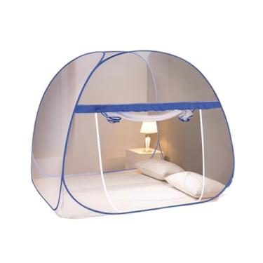 Imagem de Tenda de Mosquiteiro Dobrável de Poliéster Redes Mosquiteiras Respiráveis com Fundo de Rede Redes Pop-up Cortinas de Cama Pano Dossel