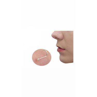 Imagem de Piercing Nariz Nostril Ponto D Luz Pedrinha  Aço Cirúrgico - Oremte