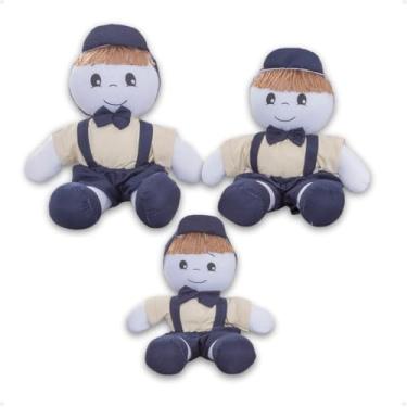 Imagem de Bonecas Pano Brincar Decoração Macia Versátil P, M, G Fofa (Marinho)