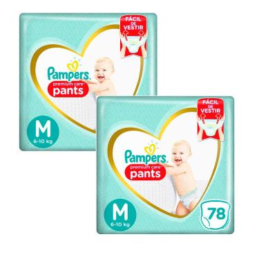 Imagem de Kit 2 Fralda Descartável Pampers Premium Care Pants M 78 Unidades cada