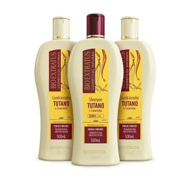 Imagem de Kit Tutano Bio Extratus Shampoo, Condicionador e Creme de Silicone 500mL