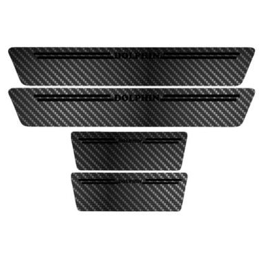 Imagem de Kit Soleira Protetora Porta Premium Black Carbono - Dolphin - Jhow Ade