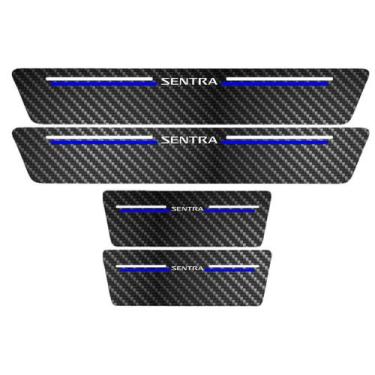 Imagem de Kit Soleira Protetora Porta Premium Blue Carbono - Sentra - Jhow Adesi