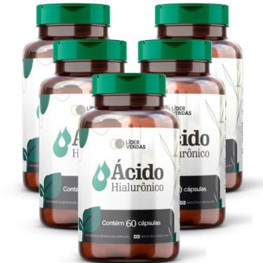 Imagem de Ácido Hialurônico - 500mg com 60 cápsulas - 5 potes