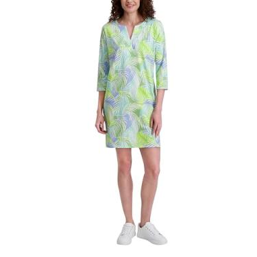 Imagem de Stella Parker Roupa feminina de verão casual para viagem, vestido de verão para resort, saída de praia, vestido de férias, Verde palmeira, GG