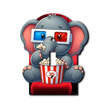 Imagem de Off The Wall Plates - Capa de parede decorativa clássica de elefante de filme com interruptor de luz única