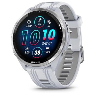 Imagem de Garmin Smartwatch Forerunner 965 Quartz Unissex, Whitestone/Cinza Pó