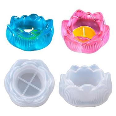 Imagem de Molde Silicone Vela Lotus Cinzeiro Vaso Gesso Resina Cimento - Things 