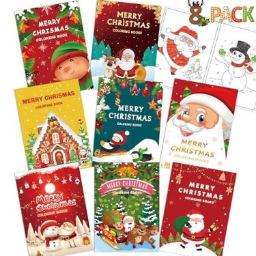 Imagem de Generic Pacote Com 8 Livros De Colorir Natal Genéricos Para Crianças, Lembrancinhas Festas Fim Ano, Meias, Sacolas Guloseimas, Materiais Divertidos Atividades Escolares Em Sala Aula